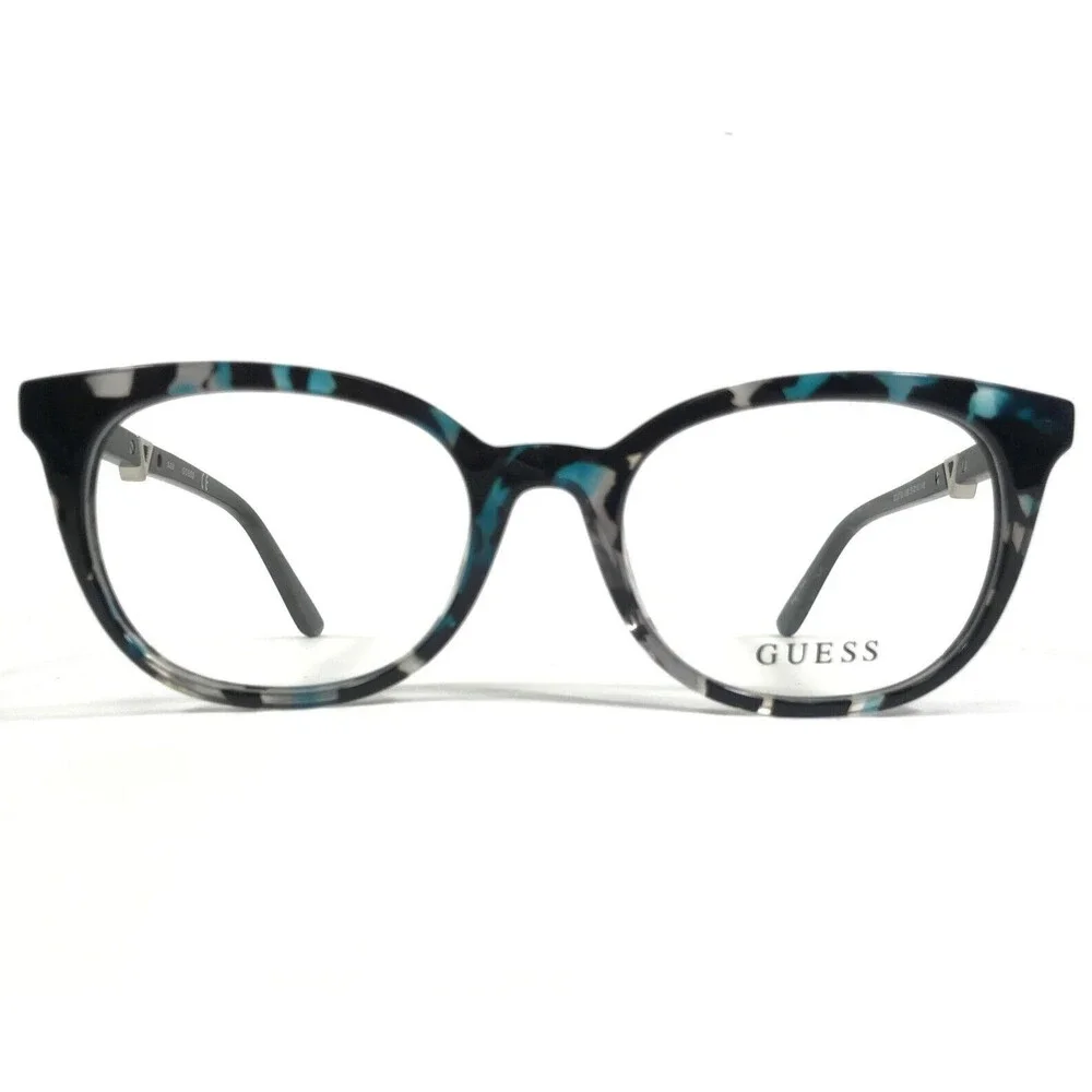 Guess Eyeglasses Frames GU2732 089 Black Blue Tortoise Round Full Rim 51-18-140